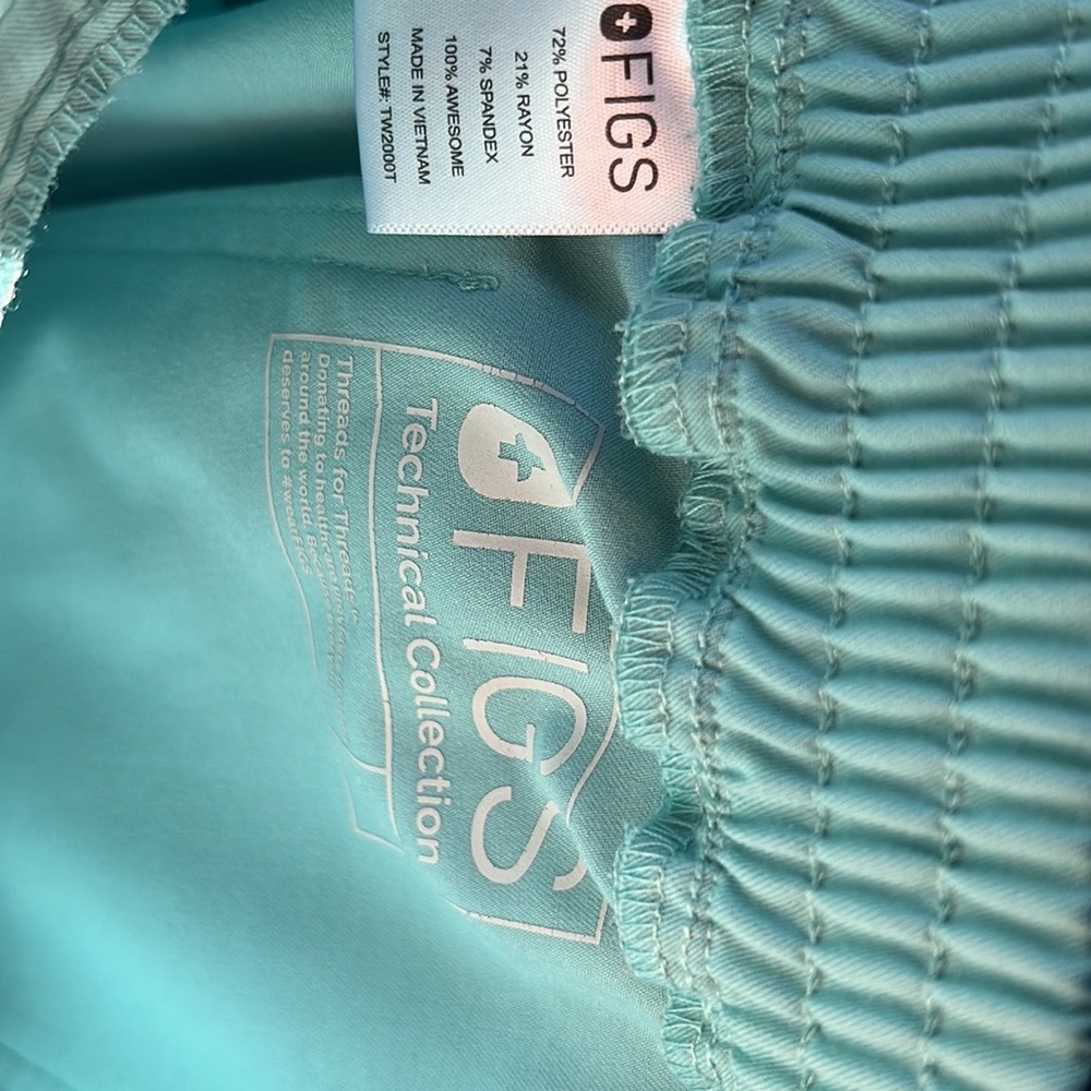 Light Blue/Teal Figs Scrubs Gem